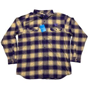 Columbia Washington Huskies CLG Flare Gun Flannel Long Sleeve Shirt Mens XXL NWT